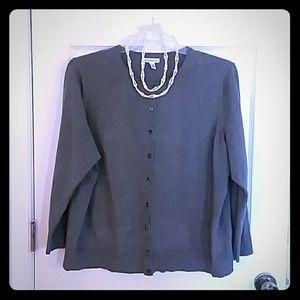 Charcoal gray cardigan plus